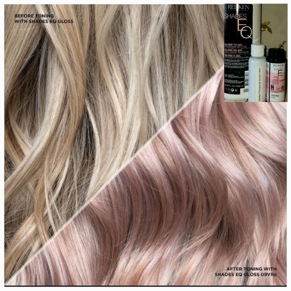 Redken Shades EQ Toning Kit: Hair Gloss 09VRo Rose & Processing Solution - Picture 1 of 4